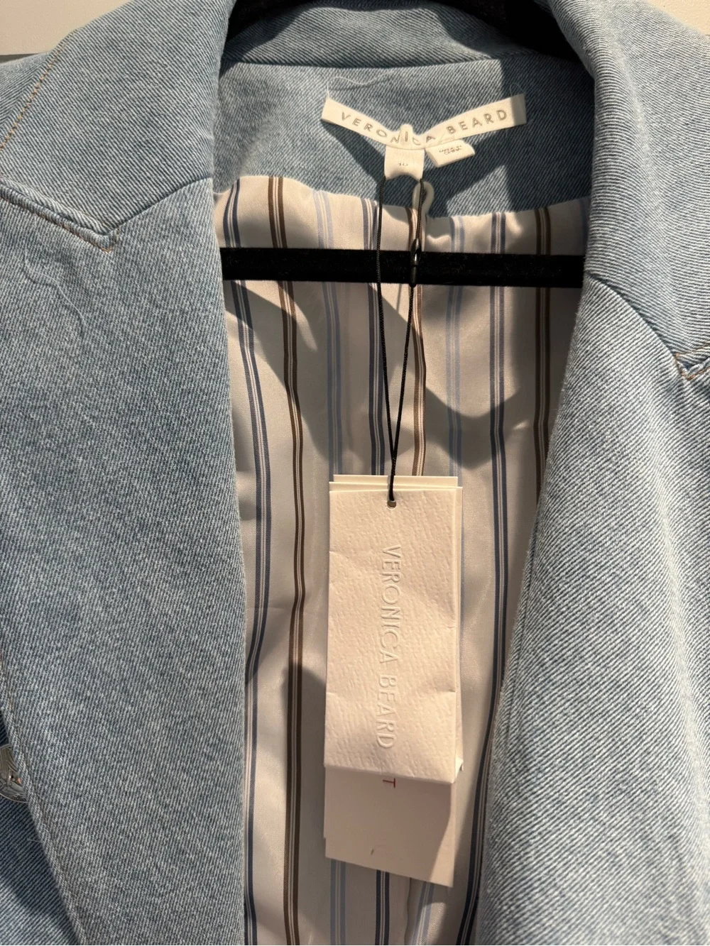 Veronica Beard Denim Double-Breasted Blazer (never worn)